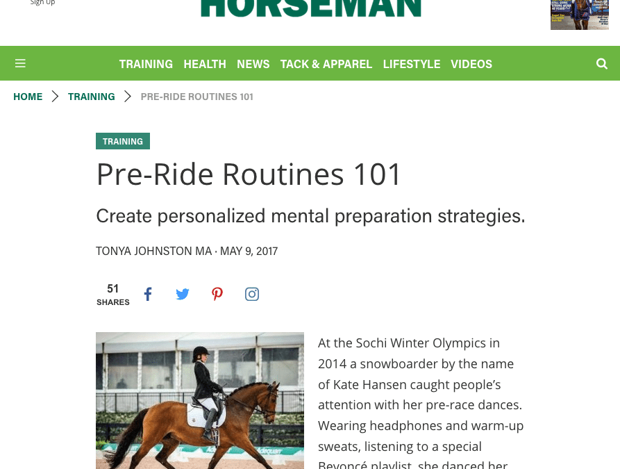Practical Horseman Column: Pre-Ride Routines 101
